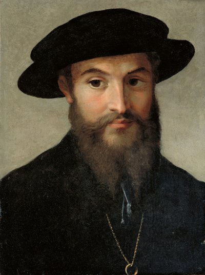 Portrét vousatého muže od Parmigianino