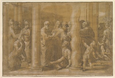 Svatí Petr a Jan uzdravující nemocné, počátek 16. století. od Parmigianino
