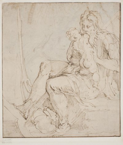 Saturn/Kronos pohltí jedno ze svých dětí od Parmigianino