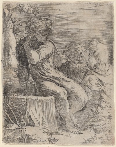 Chlapec a dva staříci od Parmigianino