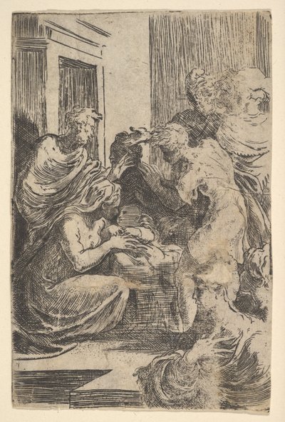 Narození Páně, počátek 16. století. od Parmigianino