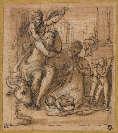 Narození Páně se snem Josefa od Parmigianino