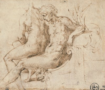 Dva milenci sedící na pohovce od Parmigianino