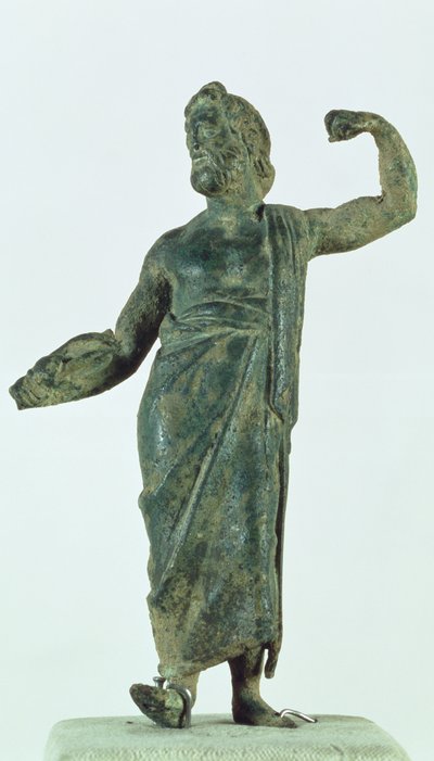 Postava Shami, možná Zeus nebo Poseidon, se zotavila ze zničeného chrámu ve městě Nehavand (známém jako Laodicea), Írán (bronz) od Parthian School