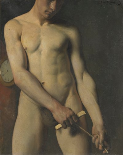 Studie nahého muže od Pascal Adolphe Jean Dagnan Bouveret