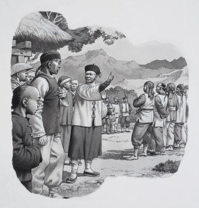 Chinesische Boxer von Pat (1907-95) Nicolle