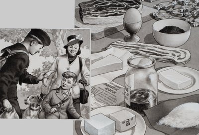 Kriegsrationierung von Pat (1907-95) Nicolle