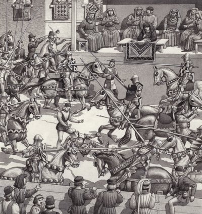 Turnier in Florenz im 15. Jahrhundert von Pat (1907-95) Nicolle