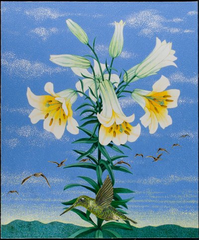 Ranní ptáčata, 2011 (akryl na kaliku) od Pat Scott