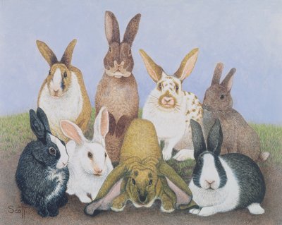 We are All Ears (olej na desce) od Pat Scott