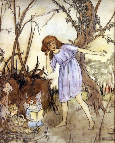 Pohádková hudba (akvarel, pero a inkoust na papíře) od Patricia Beeman Ardley