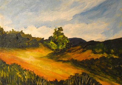 La route de Thiote, 2014 (akryl na plátně) od Patricia Brintle