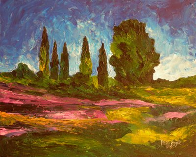 Levandule kvetou, 2009 (akryl na plátně) od Patricia Brintle