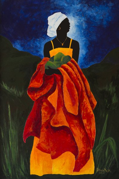 Season avocado fuente, 2015 akryl na plátně od Patricia Brintle