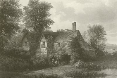 Chata v Old Hyde Park, Londýn (rytina) od Patrick Nasmyth