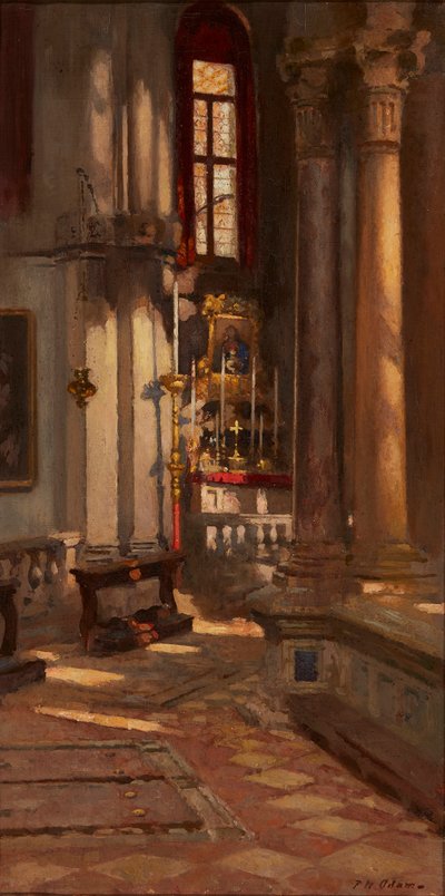 San Zaccaria, Benátky (olej na plátně) od Patrick William Adam