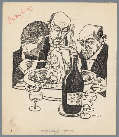 Colijn a tarifní zákon Telecí hlava (název na objektu) od Patricq Kroon (signed by artist)