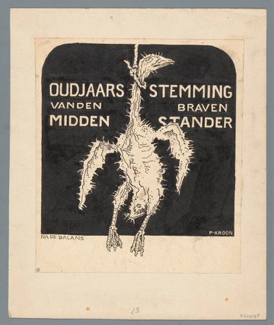 Plešatí živnostníci Novoroční nálada statečné střední třídy (název na objektu) od Patricq Kroon (signed by artist)