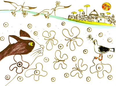 Krajina, 2021 (tuš na papíře; ) od Patrizia La Porta