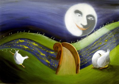 Krajina úplňku: Ilustrace Patrizia la Porta od Patrizia La Porta