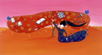 Mladá dívka má strom - ilustrace Patrizia La Porta od Patrizia La Porta