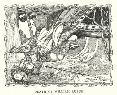 Smrt Williama Rufuse (litografie) od Patten (after) Wilson