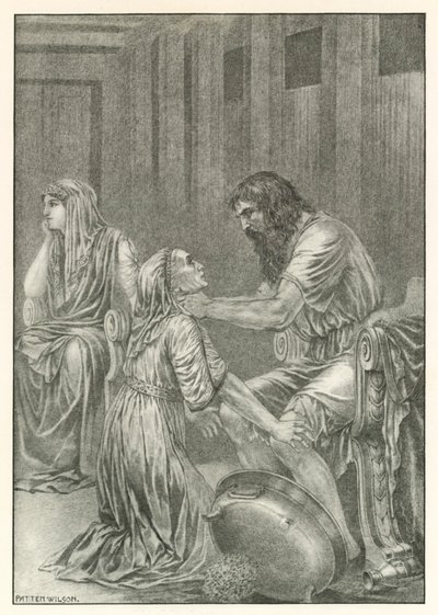 Ilustrace k Homérově Odyssei (litografie) od Patten (after) Wilson