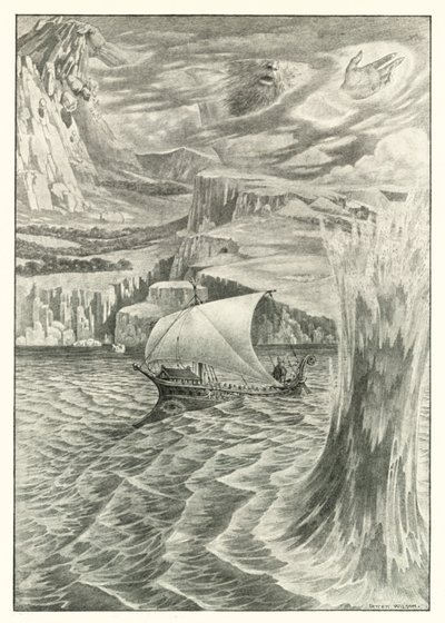 Ilustrace k Homérově Odyssei (litografie) od Patten (after) Wilson
