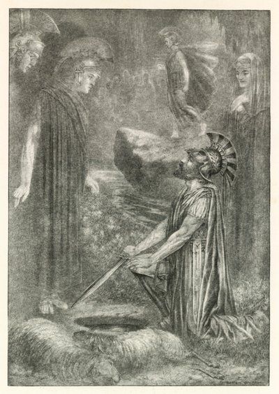 Ilustrace k Homérově Odyssei (litografie) od Patten (after) Wilson