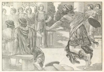 Ilustrace k Homérově Odyssei (litografie) od Patten (after) Wilson