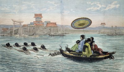 Japonský barque (barevné litho) od Paul (after) Lenoir