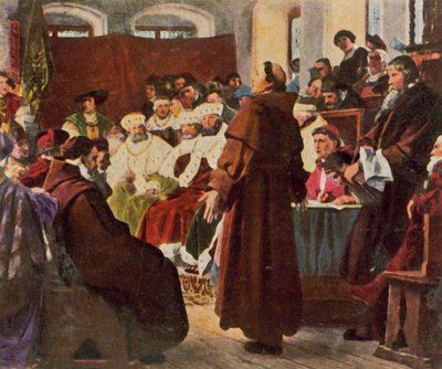 Luther na sněmu ve Wormsu od Paul (after) Thumann