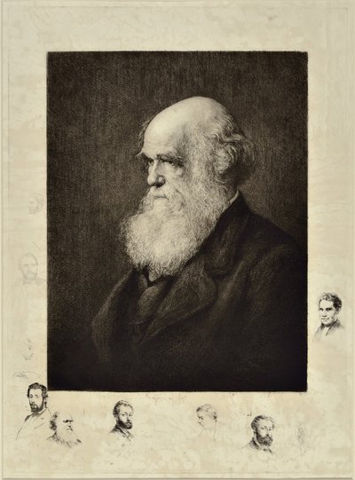 Charles Robert Darwin od Paul Adolphe Rajon