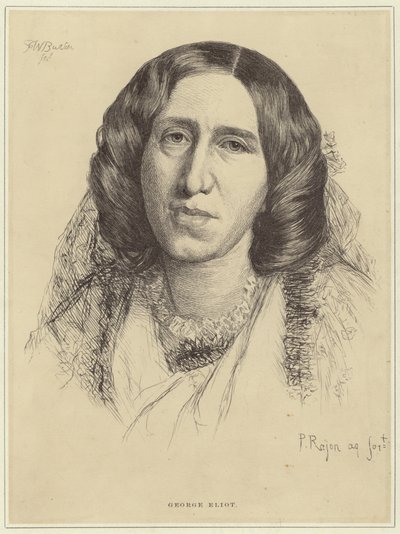 Portrét George Eliota od Paul Adolphe Rajon