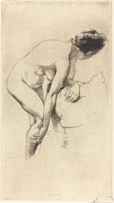 Nahá žena držící nohu Nahá žena držící nohu, 1886. od Paul Albert Besnard