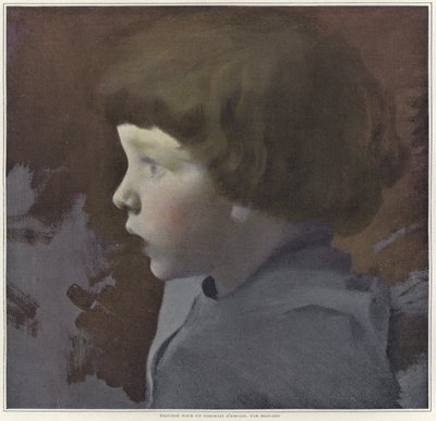 Skica pro portrét dítěte od Paul Albert Besnard