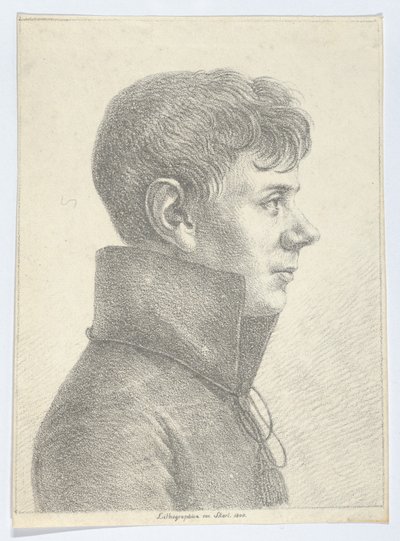 Portrét mladého muže z profilu, 1808., 1808. od Paul Anton Skerl