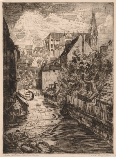 Katedrála v Chartres, Chartres, Francie od Paul B. Travis