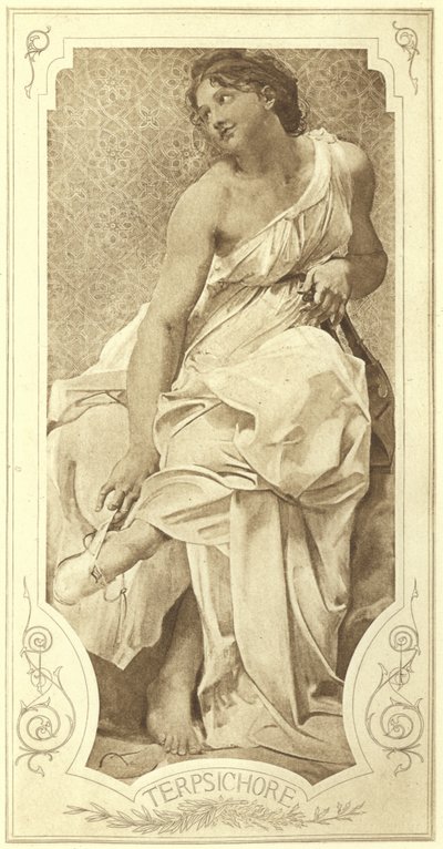Terpsichore, múza sborového tance (hlubotisk) od Paul Baudry