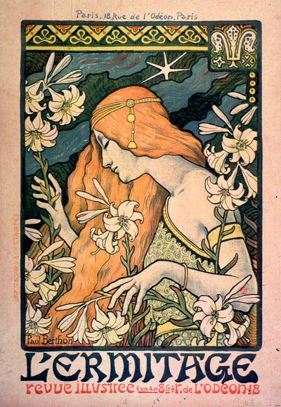 Ermitáž, ilustrovaný časopis, plakát, 1897. od Paul Berthon