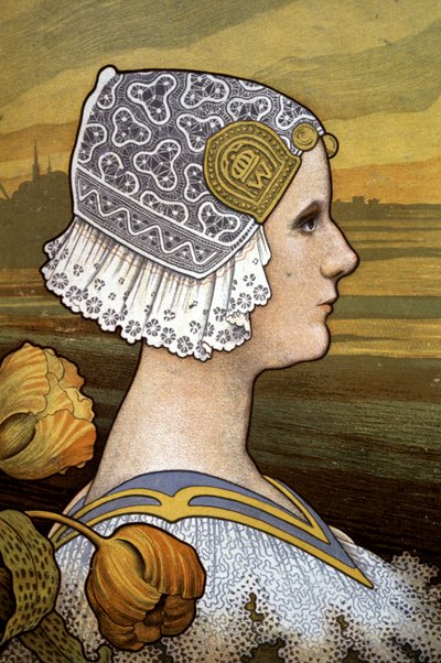 Nizozemská královna Wilhelmina, asi 1901 (ilustrace) od Paul Berthon