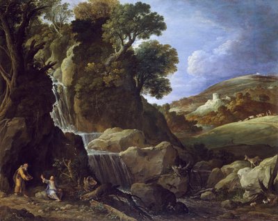 Kristus pokoušen na poušti, 1626 od Paul Bril