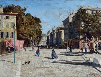 La canebiere, pohled na uličky Meilhan od Paul Camille Guigou