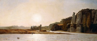 Východ slunce na březích Durance v Mirabeau, 1865 od Paul Camille Guigou