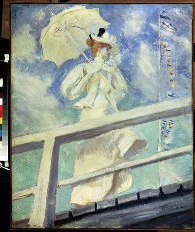 Žena v bílém. Obraz Paula Cesara Helleua (1859-1927). Olej na plátně impresionismus. Rozměr: 82 x 66 cm. Puškinovo muzeum, Moskva od Paul Cesar Helleu