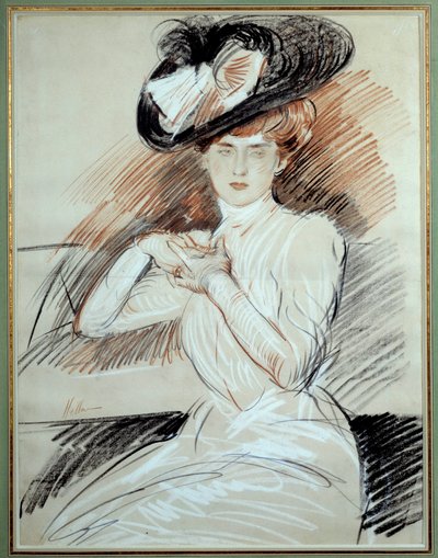Madame Helleu. Kresba Paul Helleu (1859-1927), 20. století. Bayonne, Bonnatovo muzeum od Paul Cesar Helleu