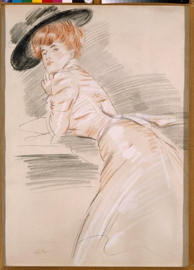 Madame Helleu v klobouku od Paul Cesar Helleu