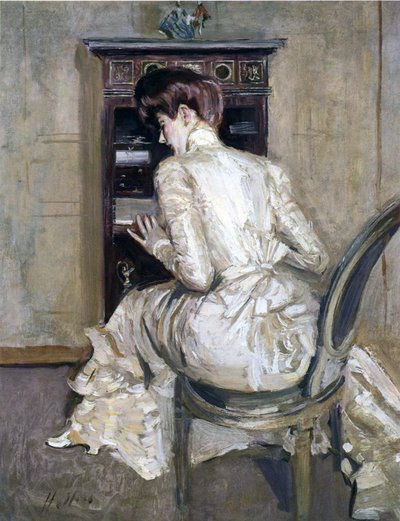 Umělcova žena u svého tajemníka, kolem roku 1900 od Paul Cesar Helleu
