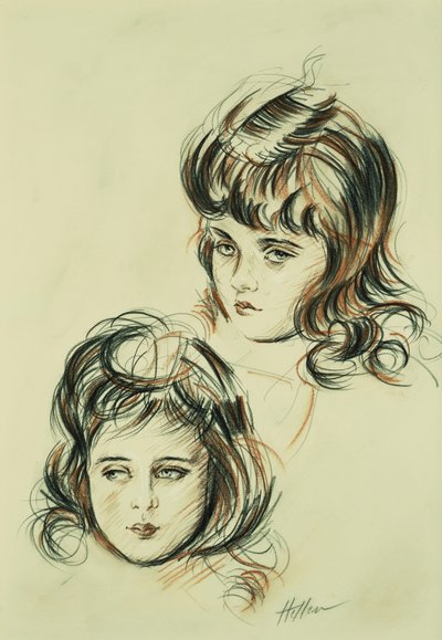 Dvě studie Ellen, umělcovy dcery, od Paul Cesar Helleu
