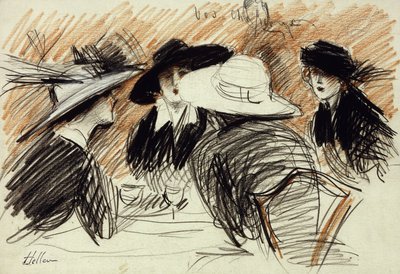 Vos Chapeux: Dámy v Ritz, New York, 1913 od Paul Cesar Helleu